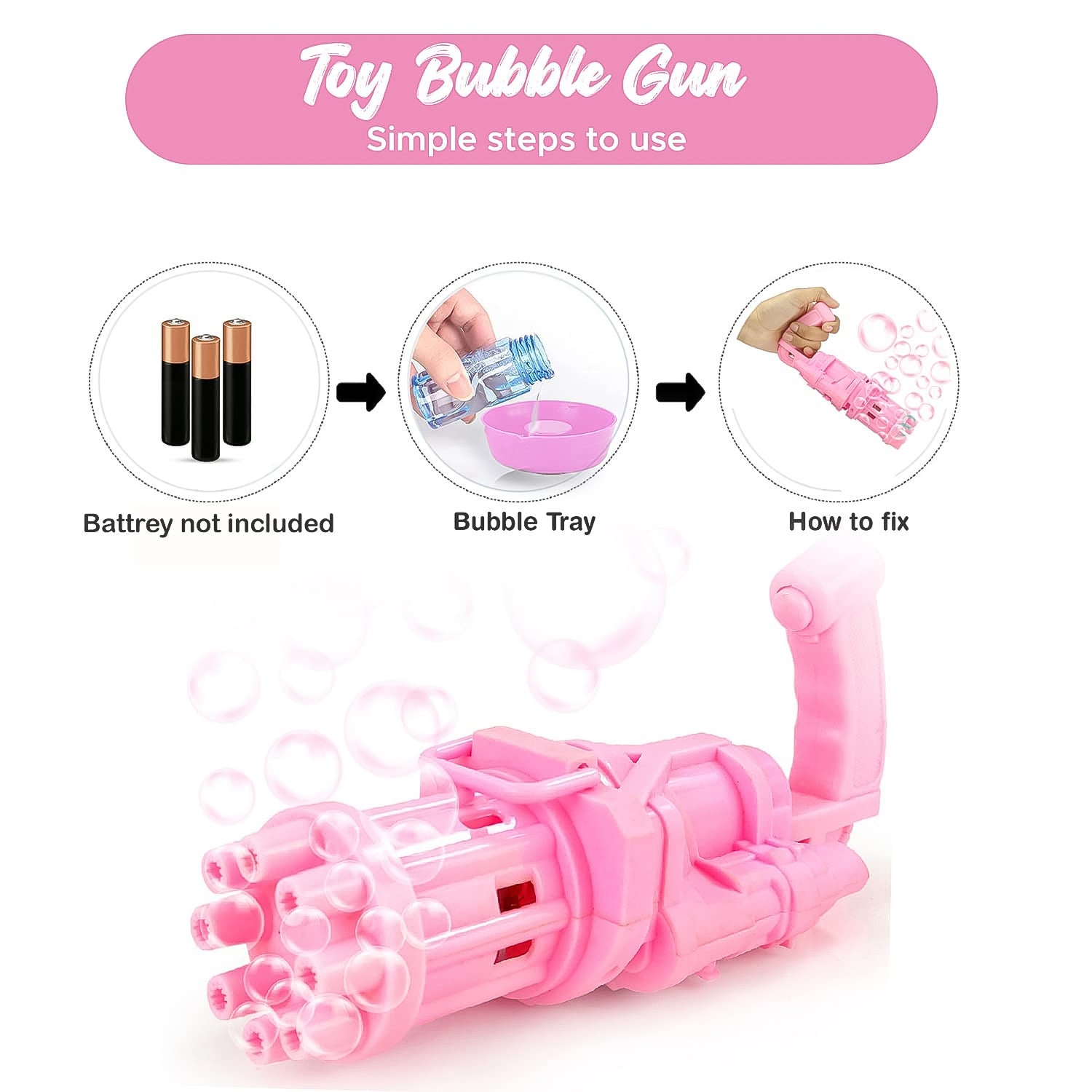 8-Hole battery operated Bubbles Gun Toys for Boys and Girls 8-Hole battery operated Bubbles Gun Toys for Boys and Girls